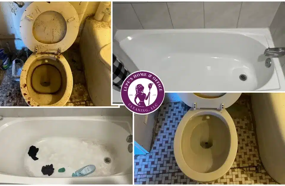 Before & After of Toilet & Bathtub