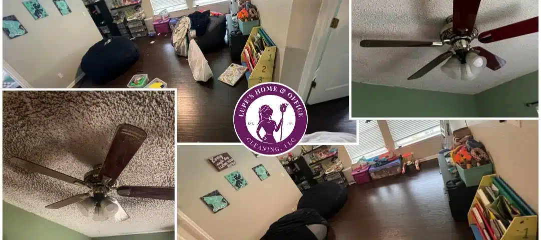 Before & After ceiling fan and living area