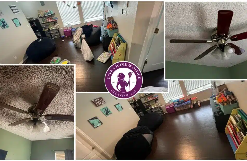 Before & After ceiling fan and living area