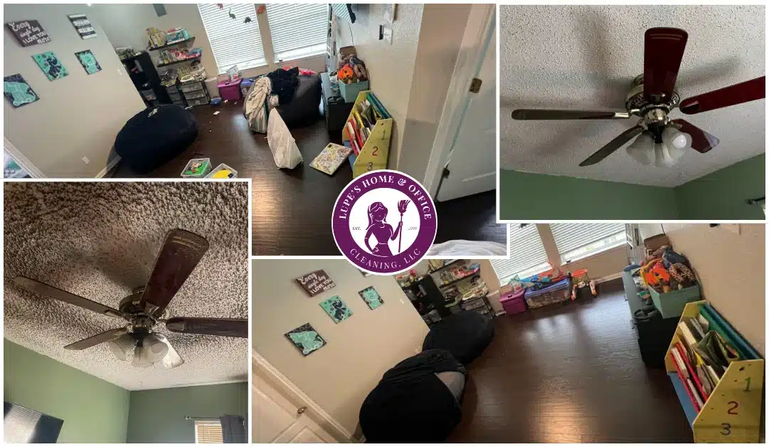 Before & After ceiling fan and living area